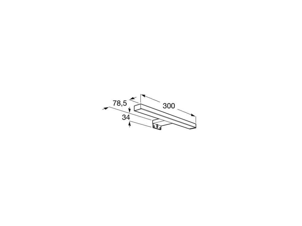 4005010023 tech ΦΩΤΙΣΤΙΚΟ ΑΠΛΙΚΑ LED STARLIGHT 30cm ΧΡΩME ROCA