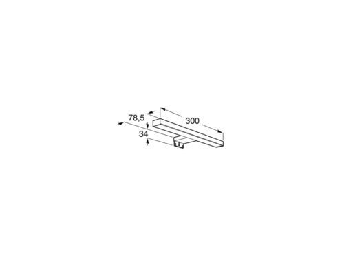 4005010023 tech ΦΩΤΙΣΤΙΚΟ ΑΠΛΙΚΑ LED STARLIGHT 30cm ΧΡΩME ROCA