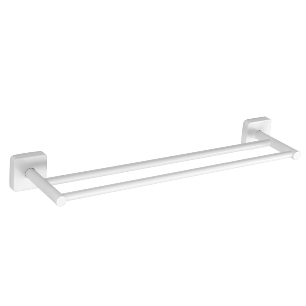 Πετσετοκρεμάστρα διπλή QUATTRO 4252 66 Λευκή ματ KARAG 50cm 3800201585361 425266
