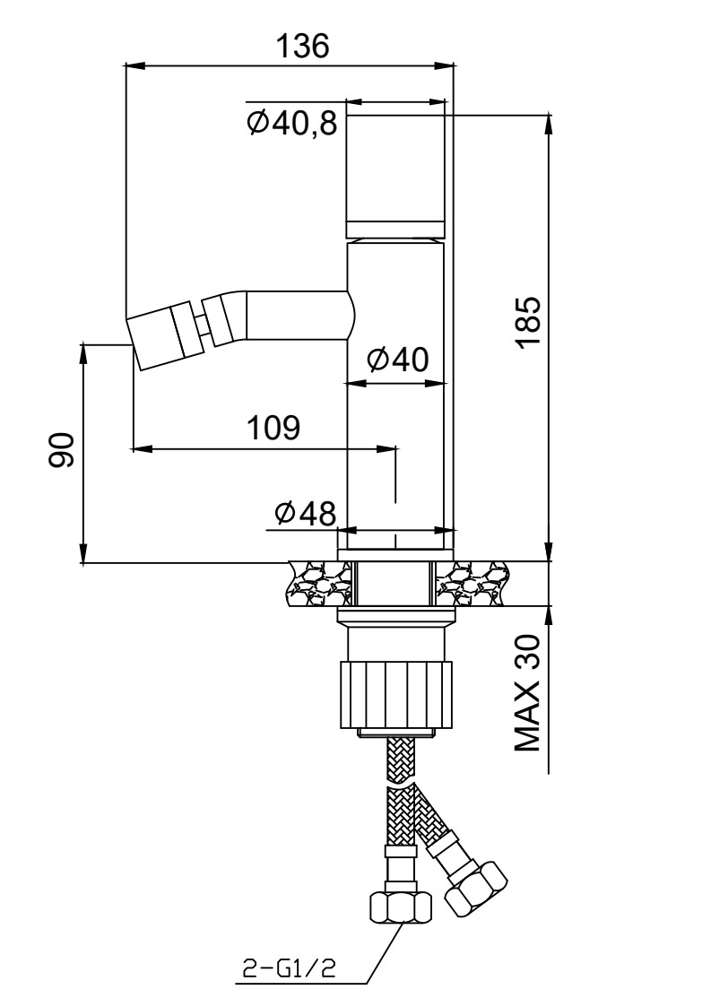 SXEDIO 24608 593BDA edit 261 Μπαταρία μπιντέ JOAN Marmo Bianco 24608-424A-MB KARAG 5206836669847 24608-424A-MB