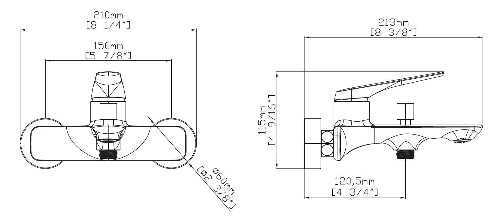 SXEDIO SO05012 Μπαταρία λουτρού LEA Gun Metal SO05012 KARAG 5206836680576 SO05012-GM