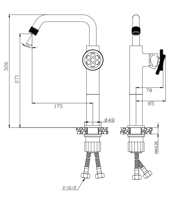 SXEDIO VL 23515 410A 1743 Μπαταρία νιπτήρος υψηλή INNA 23515 KARAG 5206836665870 23515