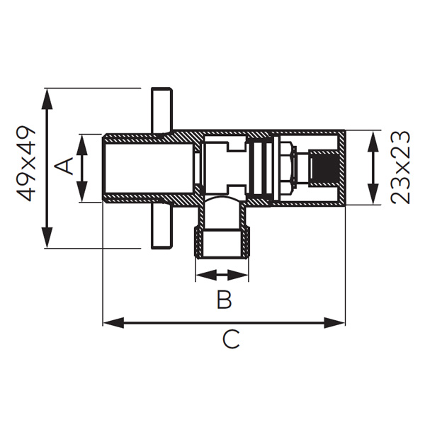 SXEDIO Z293 Γωνιακός διακόπτης ροής Μαύρος Z293-BL FERRO 1/2x3/8" 5903738223534 Z293-BL