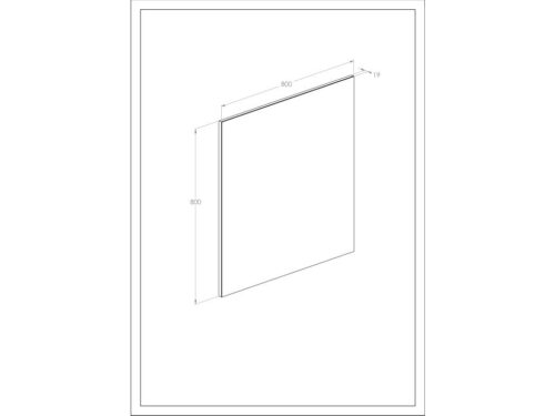 2005100002 tech ΚΑΘΡΕΠΤΗΣ SOTE 80x80cm ΤΕΤΡΑΓΩΝΟΣ ROCA