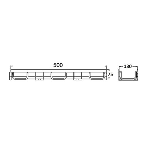 4004010159 tech ΚΑΝΑΛΙ ΑΠΟΣΤΡΑΓΓΙΣΗΣ ΠΟΛΥΠΡΟΠΥΛΕΝΙΟΥ P.P ΕΞΩΤΕΡΙΚΟΥ ΧΩΡΟΥ 13x50cm