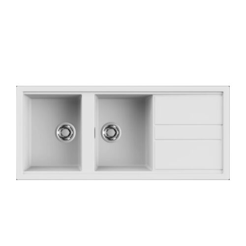 Νεροχύτης κουζίνας BEST 500 White 96 ELLECI 116x51cm 8031873020316 LKB50096