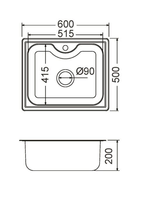 Alternative view of ΝΕΡΟΧΥΤΗΣ ΑΝΟΞΕΙΔΩΤΟΣ 22060 ARENA 60x50cm ΛΕΙΟΣ FORTINOX