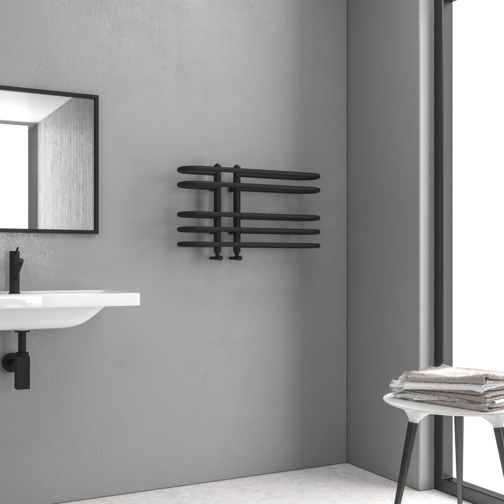 Θερμαντικό σώμα μπάνιου Black Matt DORA KARAG 18x70x40cm 5206836688534 DORA-N
