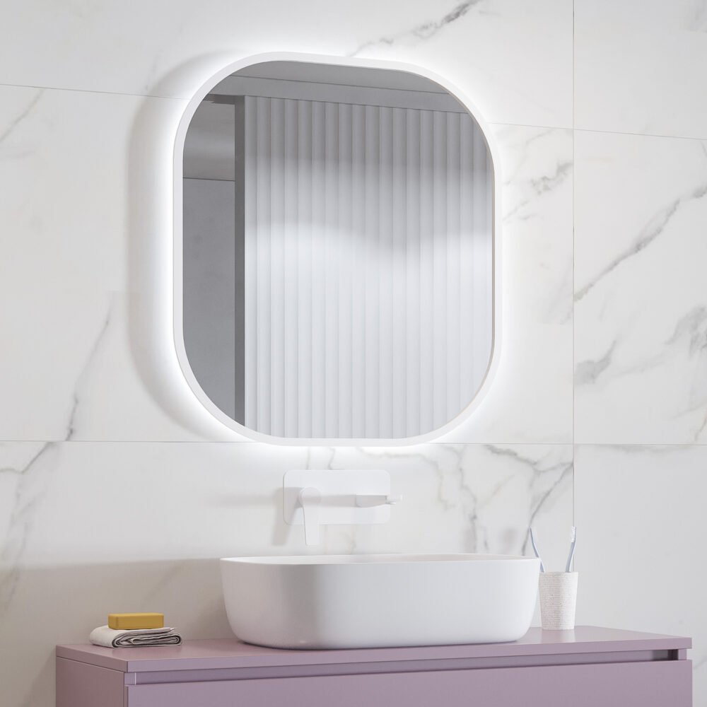 Καθρέπτης με κρυφό φωτισμό SHARON White KARAG 60x70cm 5907546869526 SHARON6070-W