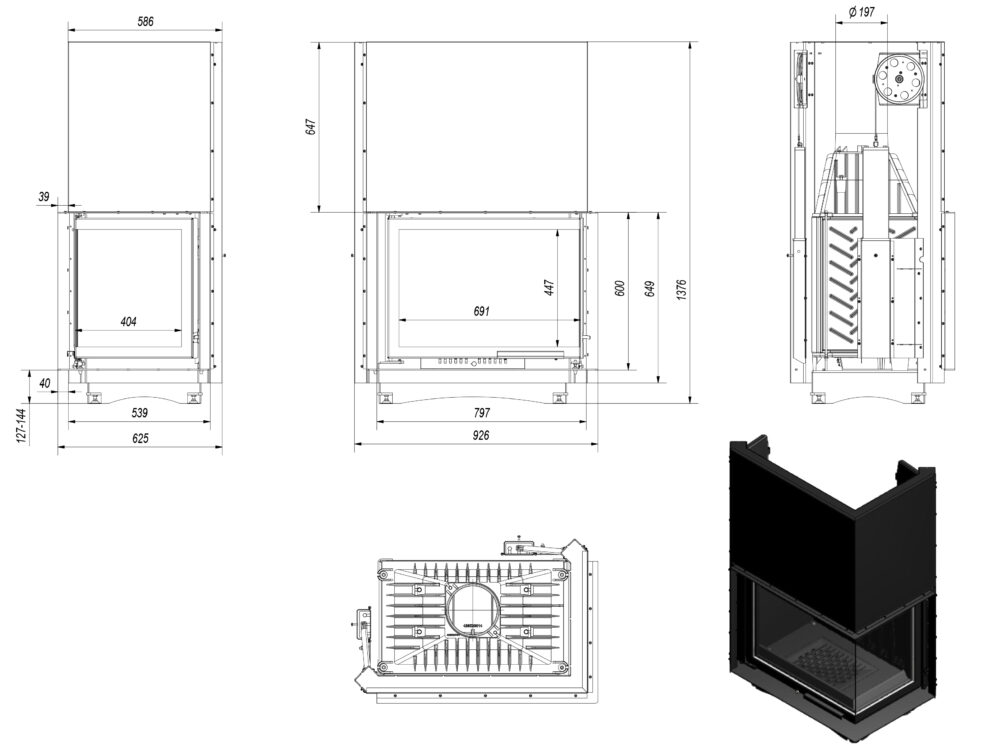 KRATKI AMELIA/P/BS/G ΔΕΞΙΑ ΓΩΝΙΑ 21KW / 200-250m2 ΕΝΕΡΓΕΙΑΚΟ ΤΖΑΚΙ ΜΑΝΤΕΜΕΝΙΟ ΜΕ ΣΥΡΟΜΕΝΗ ΠΟΡΤΑ - Image 2