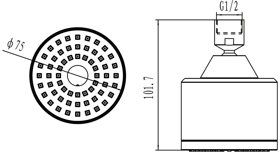 0409 Κεφαλή ντους 0409 PRAXIS KARAG Ø7,5cm 5206836102306 0409