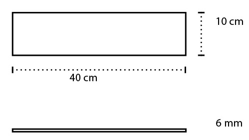 0640 Εταζέρα γυάλινη ματ MENSOLE 0640-09 KARAG 40cm 3800201583091 0640-99