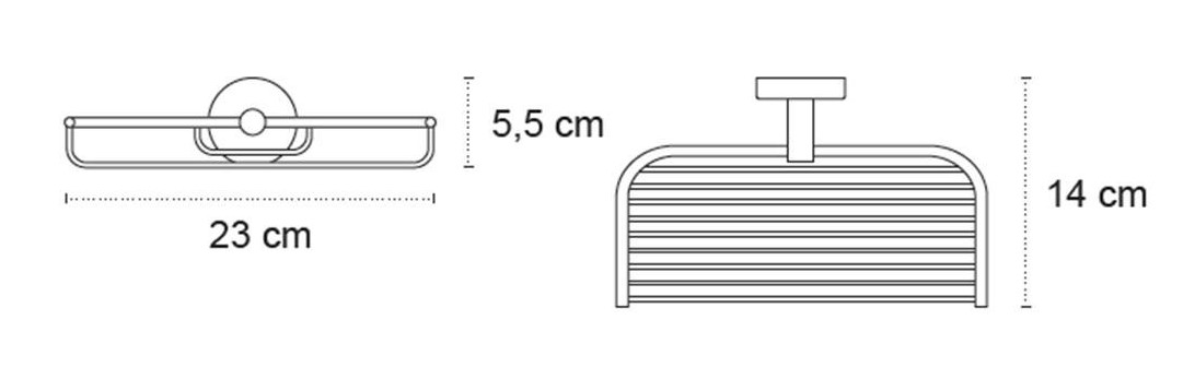1304 Σαπουνοθήκη σχαρωτή UNO 1304 55 Μαύρη ματ KARAG 23cm 3800201583992 130455