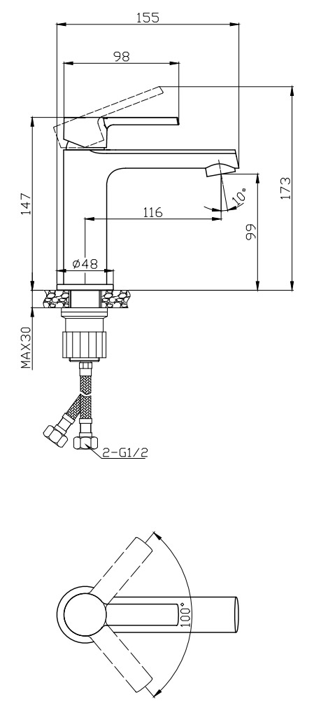 Μπαταρία νιπτήρος TATI 28801 KARAG 4 28801 308 Μπαταρία νιπτήρος TATI 28801 KARAG 5206836665627 28801