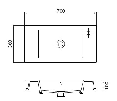 4054 Νιπτήρας αναρτώμενος MINOS 4054 KARAG 70x36x10cm 5206836013077 4054