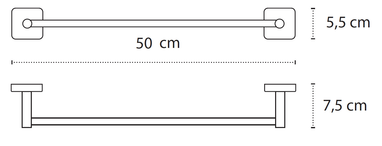 4250 SXEDIO Πετσετοκρεμάστρα QUATTRO 4250 Χρωμέ KARAG 50cm 3800201580526 4250