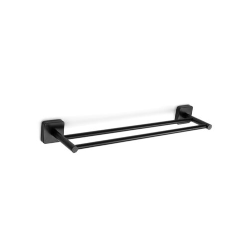 Πετσετοκρεμάστρα διπλή QUATTRO 4262 55 Μαύρη ματ KARAG 60cm 3800201584180 426255