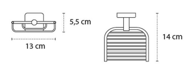 4303 Σαπουνοθήκη σχαρωτή QUATTRO 4303 66 Λευκή ματ KARAG 13cm 3800201585453 430366