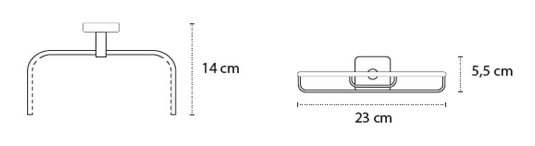 4304 Σαπουνοθήκη σχαρωτή QUATTRO 4304 99 Σατινέ KARAG 23cm 3800201582803 430499