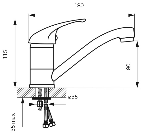 55097.0 Μπαταρία νιπτήρος METALIA 55097.0 FERRO 5206836617671 55097.0