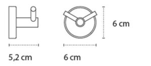 6202 Άγκιστρο μπάνιου διπλό OPTIMO 6209 99 Λευκό KARAG 3800201581141 620299