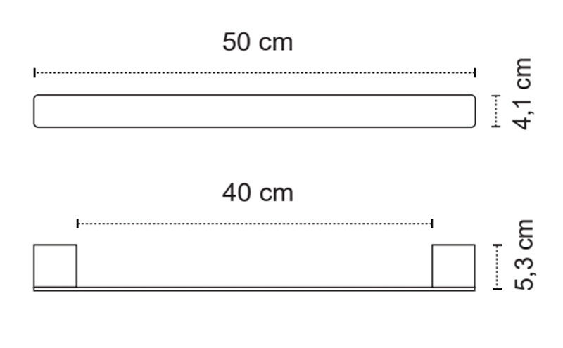 8250 Πετσετοκρεμάστρα NEO 8250 55 Μαύρη ματ KARAG 50cm 3800201587655 825055