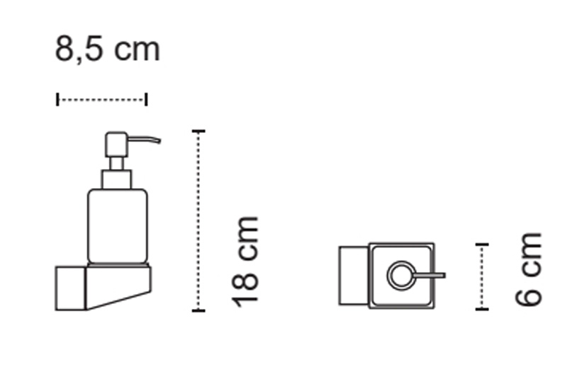 8801 edit 526 Δοχείο σαπουνιού γυάλινο NEO 8801 55 Μαύρο ματ KARAG 3800201587723 880155