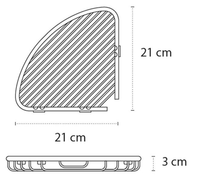 9637 Καλάθι γωνιακό σχαρωτό RETI 9637 99 Σατινέ KARAG 21x21x3cm 3800201586139 963799