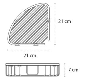9638 Καλάθι γωνιακό σχαρωτό RETI 9638 99 Σατινέ KARAG 21x21x7cm 3800201586146 963899