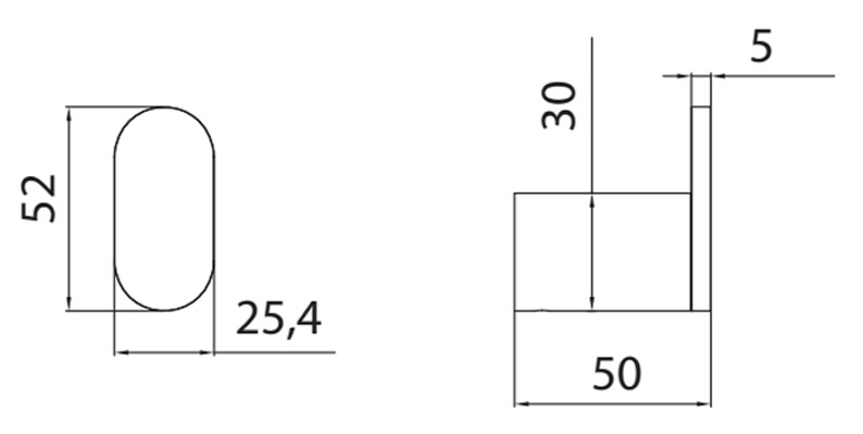 A035 10 01 2 drawing editi 623 Άγκιστρο μπάνιου ARTEMIS A03510 36 Rose Gold KARAG 5206836666594 A0351036