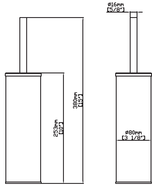 A143B 09 43 2 drawing 630 Πιγκάλ δαπέδου ARTEMIS A143B09 362 Rose Gold KARAG 5206836686721 A143B09362