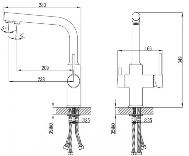 Μπαταρία κουζίνας A-86C Chrome KARAG 4 A86C Μπαταρία κουζίνας A-86C Chrome KARAG 5206836569963 A86C