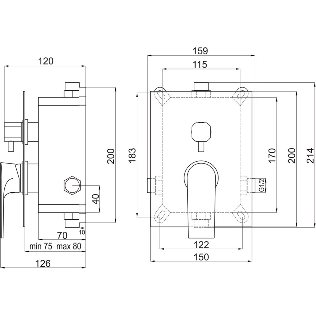 Μίκτης ντους 2 εξόδων ALGEO SQUARE BAQ7P2BOX FERRO 4 BAQ7P2BOX Μίκτης ντους 2 εξόδων ALGEO SQUARE BAQ7P2BOX FERRO 8590309084396 BAQ7P2BOX