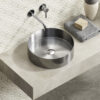 Νιπτήρας επικαθήμενος ανοξείδωτος VENUS Brushed Steel BB6802-BS KARAG Ø38x11cm 5206836666259 BB6802-BS