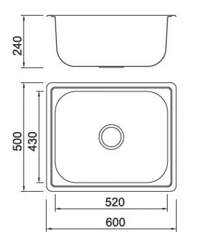 BL613 Νεροχύτης κουζίνας BL 613 KARAG 60x50x24cm 5206836571621 BL613