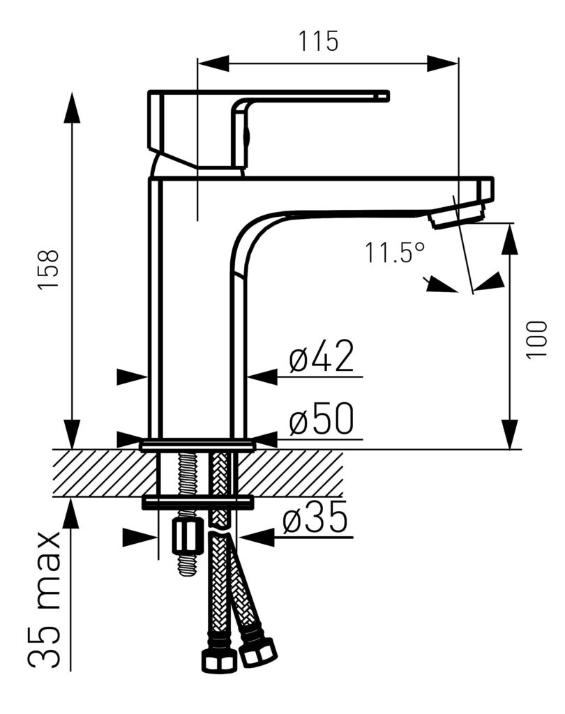 BLB2VL Μπαταρία νιπτήρος ALBA BLB2VL FERRO 5902194976152 BLB2VL