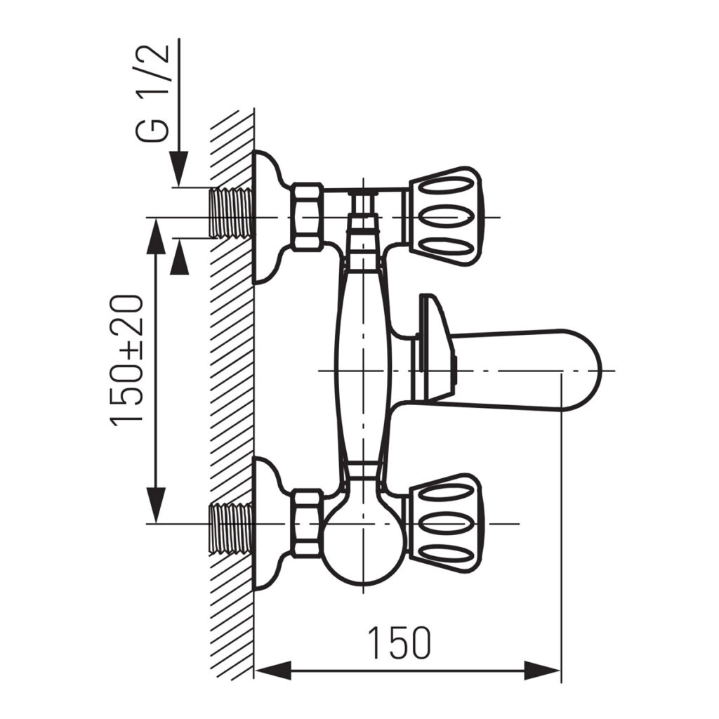 BST11 Μπαταρία λουτρού STANDARD BST11 FERRO 5901095616730 BST11