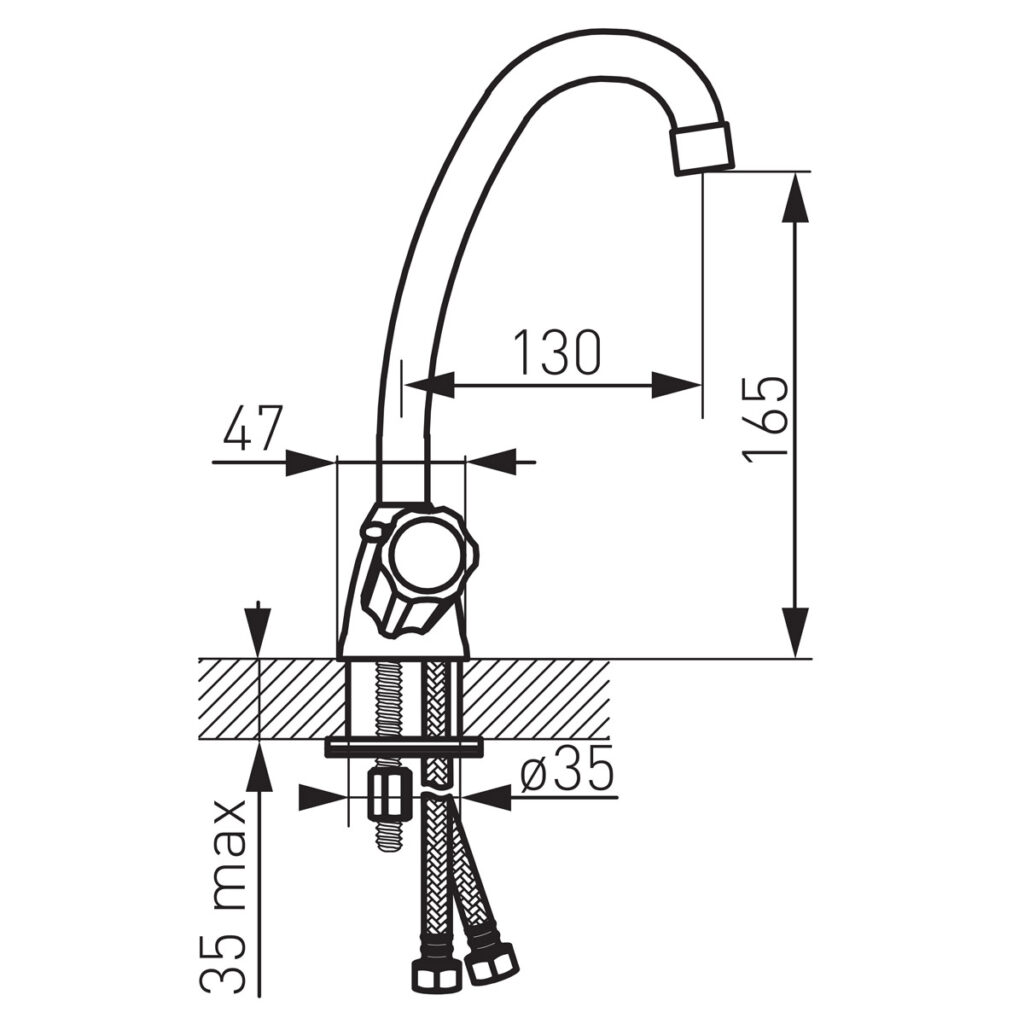 Μπαταρία νιπτήρος STANDARD BST2 FERRO 4 BST2 Μπαταρία νιπτήρος STANDARD BST2 FERRO 5902194930239 BST2