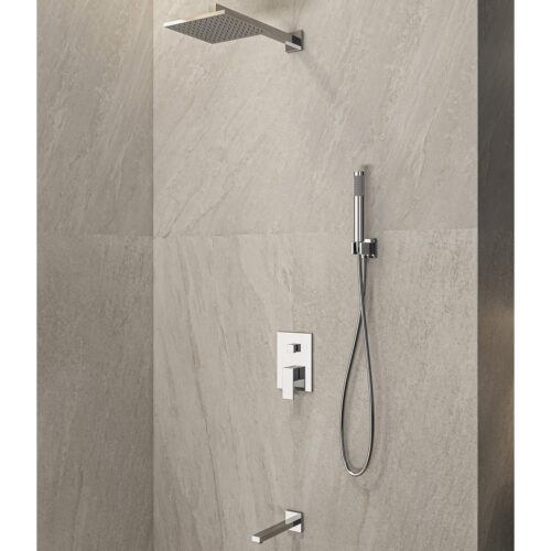 Σετ μπαταρίας εντοιχισμού ντους DELOS Chrome CFT205 KARAG 5206836038513 CFT205-CP
