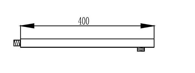 CFT205A Βραχίονας παροχής νερού Μαύρος CFT205A KARAG 40cm 5206836019796 CFT205A