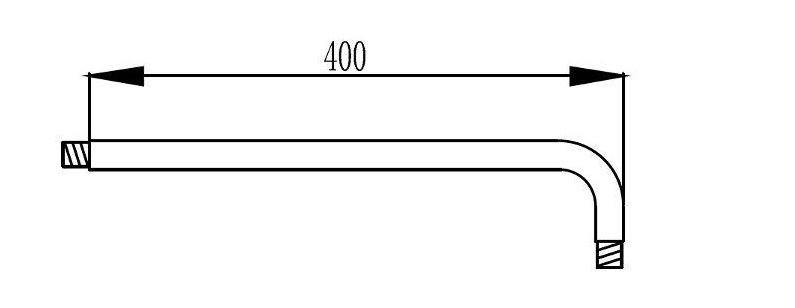 Βραχίονας παροχής νερού Μαύρος CFT206A KARAG 40cm 4 CFT206A Βραχίονας παροχής νερού Μαύρος CFT206A KARAG 40cm 5206836019789 CFT206A