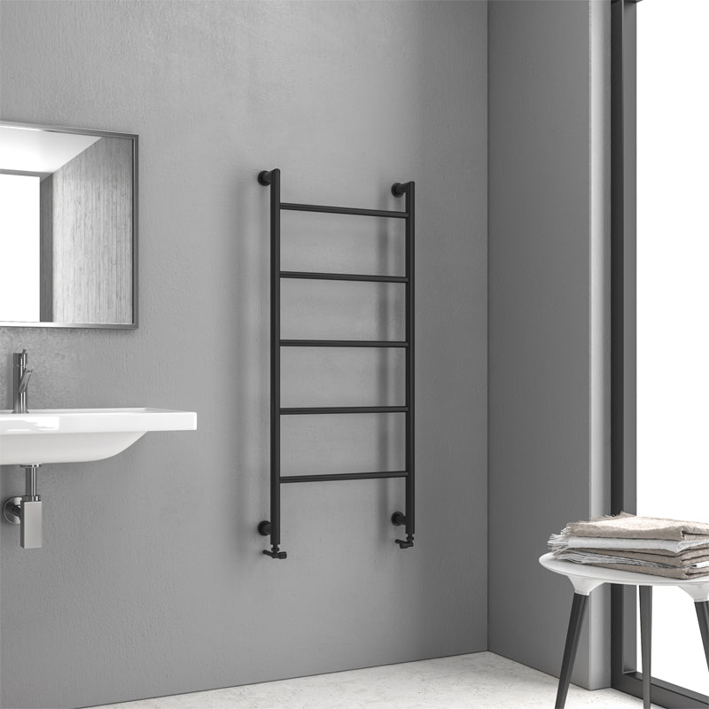 Θερμαντικό σώμα μπάνιου Black Matt DESIGN 6 1200 KARAG 9,3x56x120cm 3 Θερμαντικό σώμα μπάνιου Black Matt DESIGN 6 1200 KARAG 9