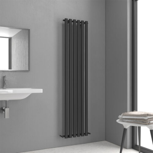 Θερμαντικό σώμα μπάνιου Black Matt DIVINA KARAG 12x42x180cm 5206836063089 DIVINA-B
