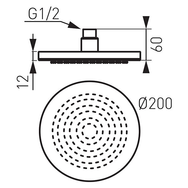 Κεφαλή ντους RONDO DSN01 FERRO Ø20cm 4 DSN01 Κεφαλή ντους RONDO DSN01 FERRO Ø20cm 5902194955867 DSN01