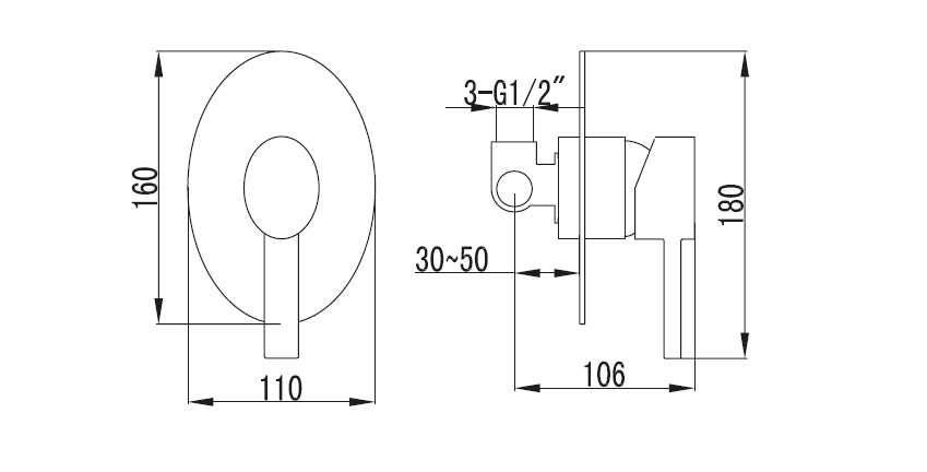 FA34163C Μίκτης ντους μονός SINAR FA34163C PRAXIS KARAG 5206836101477 FA34163C