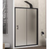 Καμπίνα από τοίχο σε τοίχο με icy κρύσταλλο FLORA 500 Black KARAG 5206836650708 FLO500SNE
