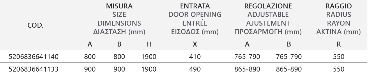 Καμπίνα ημικυκλική με διάφανο κρύσταλλο FLORA 200 Black KARAG 5 FLORA 200 NERO CLEAR Καμπίνα ημικυκλική με διάφανο κρύσταλλο FLORA 200 Black KARAG 5206836649047 FLONE200