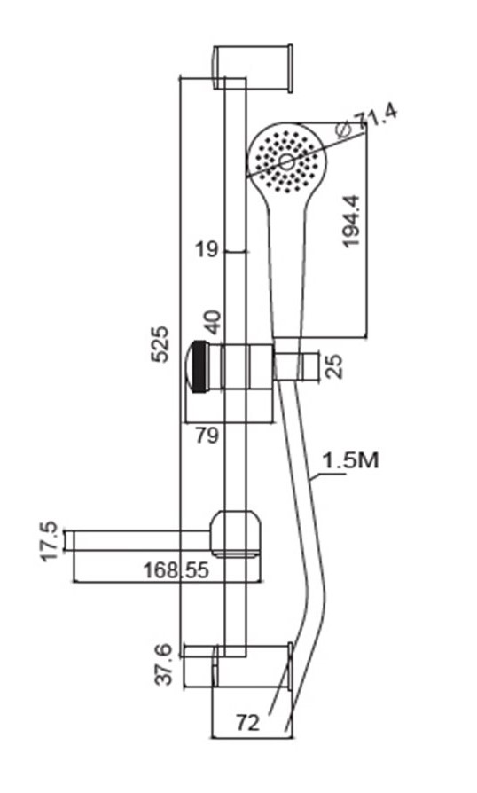 KTB111 Κολόνα σταθερού ντους ANNA KTB-11-1 PRAXIS KARAG 5206836574479 KTB-11-1