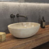 Νιπτήρας επικαθήμενος πέτρινος LEONOR Cream Sop KARAG 45x35x15cm 5206836064963 LEONOR-CR