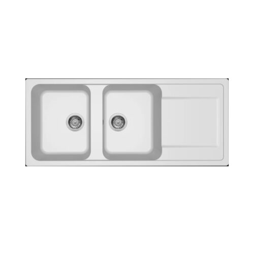 Νεροχύτης κουζίνας LIFE 500 Bianco 68 ELLECI 116x50cm 8032557067832 LG250068
